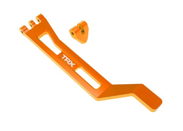 10726-ORNG Traxxas Battery hold-down (orange-anodized 6061-T6 aluminum)