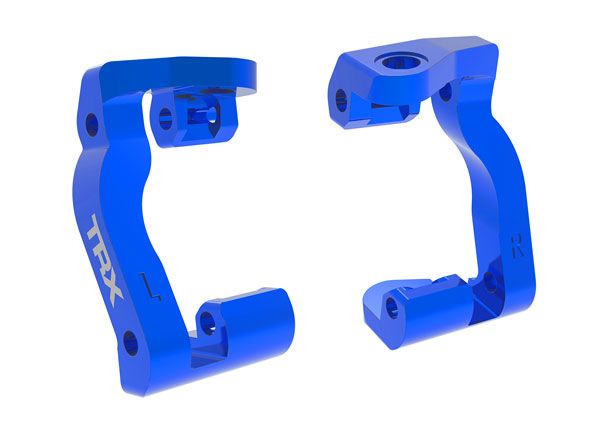 10733-BLUE Traxxas Caster blocks (c-hubs), aluminum (blue)(left & right)