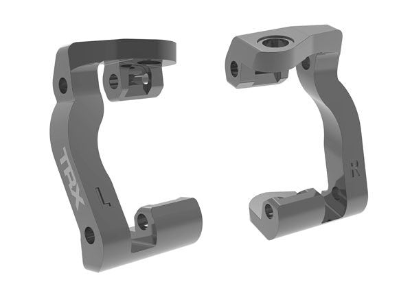 10733-GRAY Traxxas Caster blocks (c-hubs), aluminum (gray)(left & right)