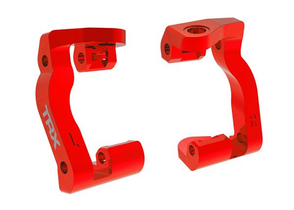 10733-RED Traxxas Caster blocks (c-hubs), aluminum (red)(left & right)