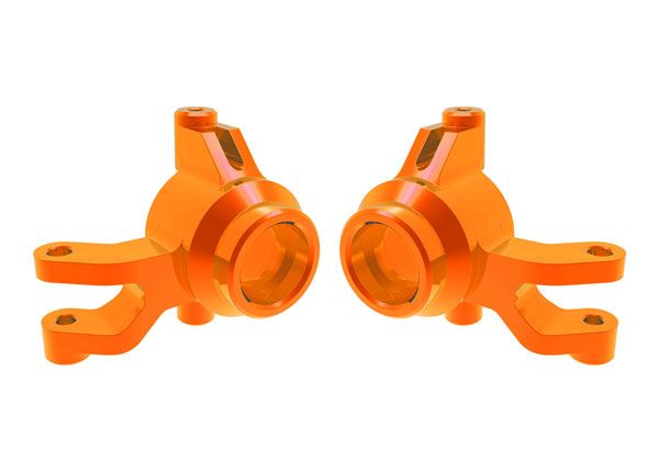 10734-ORNG Traxxas Steering blocks, 6061-T6 aluminum(orange)(left & right)