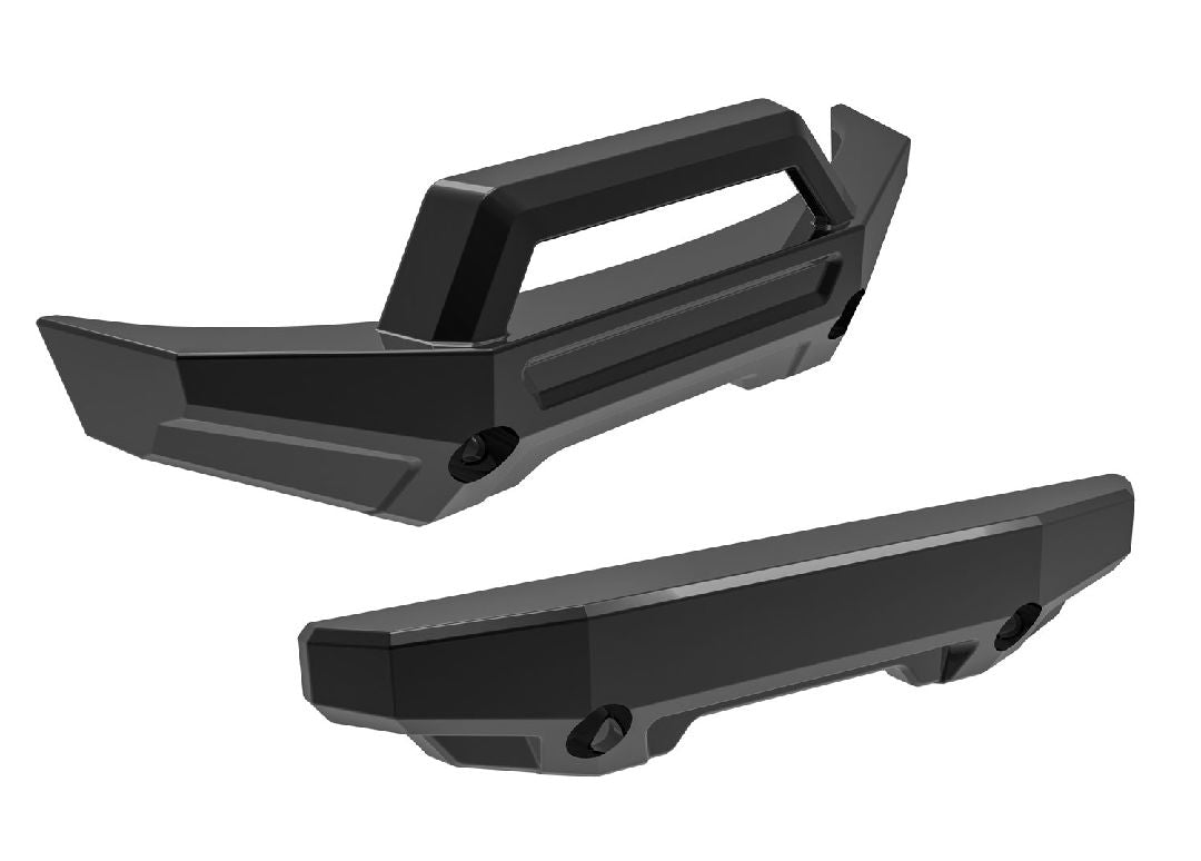 10735-BLK Traxxas Bumper, front (1)/ rear (1) (black)