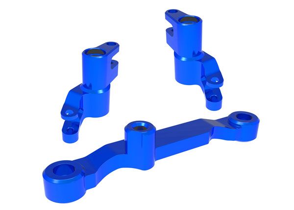 10743-BLUE Traxxas Steering bellcranks, draglink (blue aluminum)