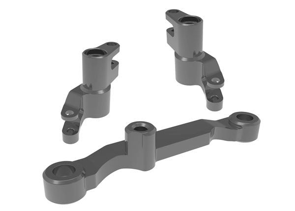 10743-GRAY Traxxas Steering bellcranks, draglink (gray aluminum)