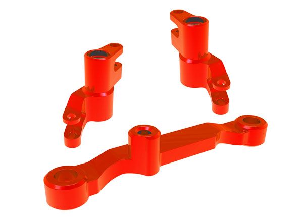 10743-RED Traxxas Steering bellcranks, draglink (red aluminum)