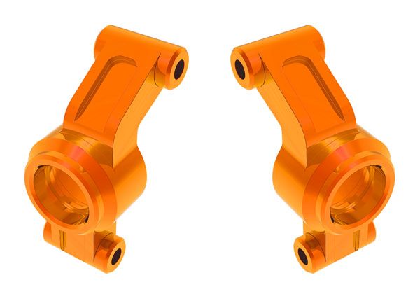 10751-ORNG Traxxas Carriers, stub axle, aluminum (orange) (left & right)