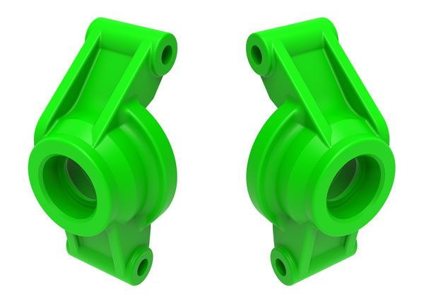 10752-GRN Traxxas Carriers, stub axle (green) (rear) (left & right)