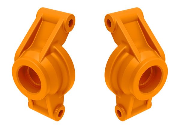 10752-ORNG Traxxas Carriers, stub axle (orange) (rear) (left & right)