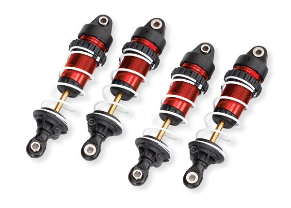 10765-RED Traxxas Shocks, GTR long, red (assembled with springs) (4)