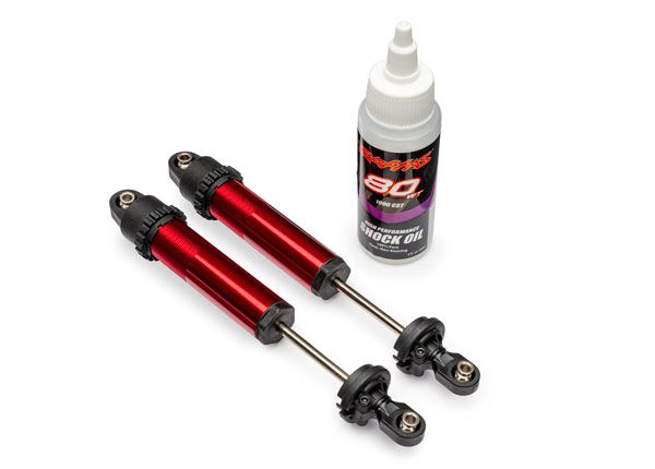 10962-RED Traxxas Shocks, GT-Maxx, rear, aluminum, red-anodized (2)