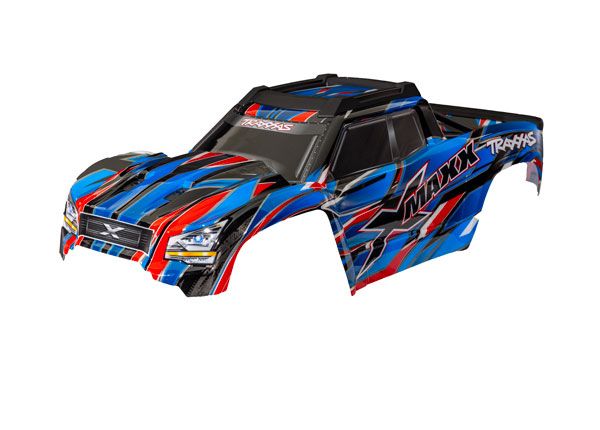 7867-BLUE Traxxas Body, X-Maxx, blue (painted, decals applied)