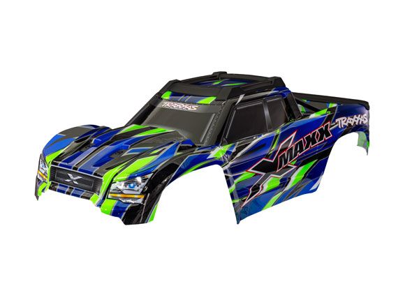 7867-GRN Traxxas Body, X-Maxx, green (painted, decals applied)