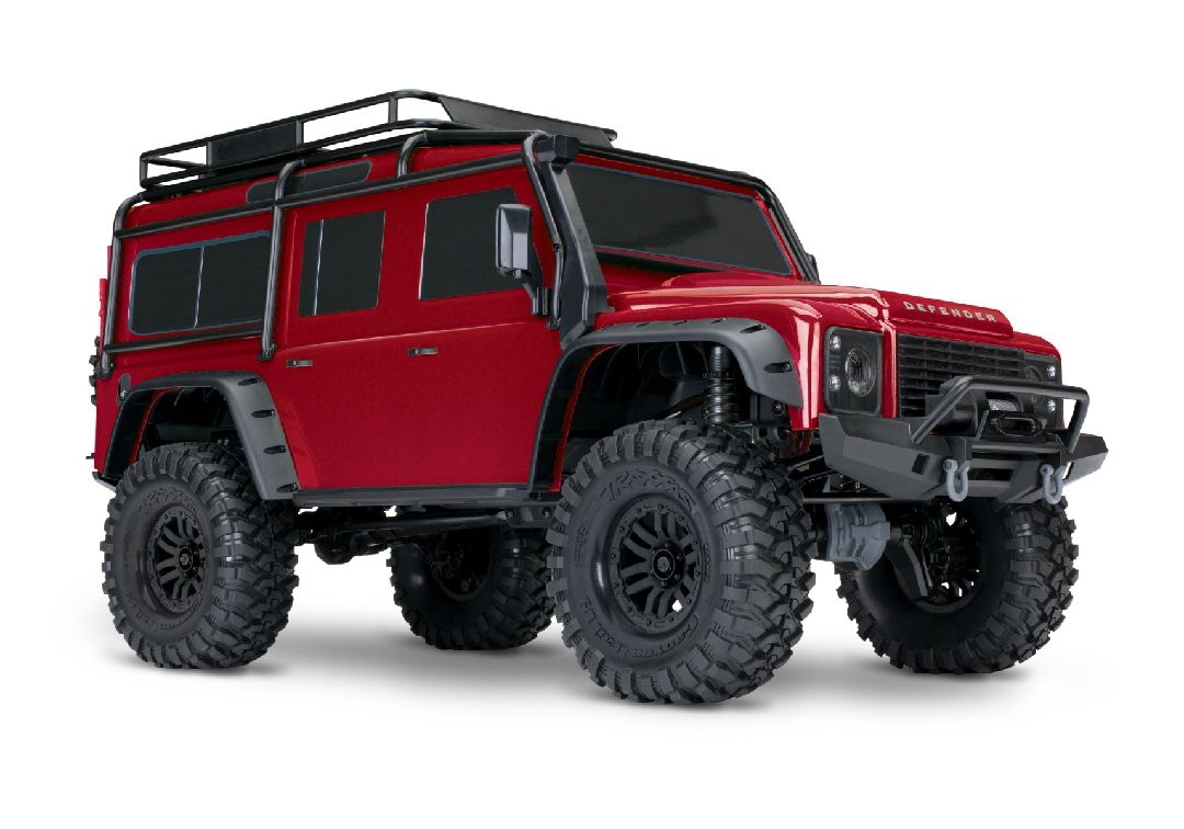 82256-4RED Traxxas 1/10 TRX-4 Defender 4WD RTR, Clipless Mounting - Red