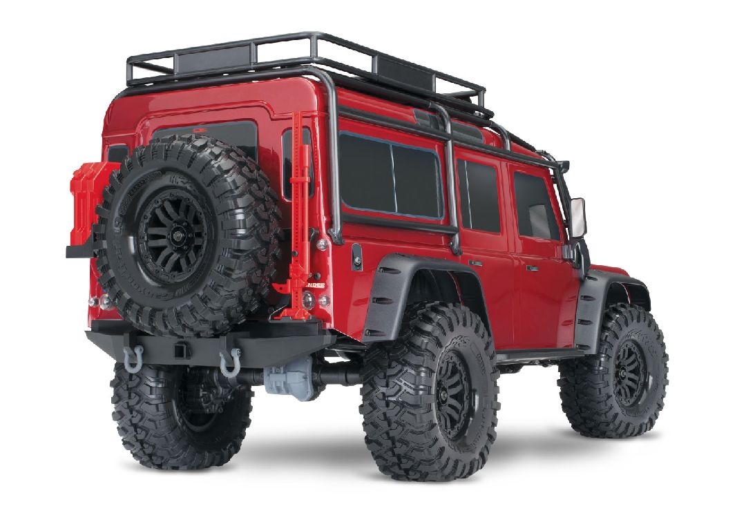 82256-4RED Traxxas 1/10 TRX-4 Defender 4WD RTR, Clipless Mounting - Red