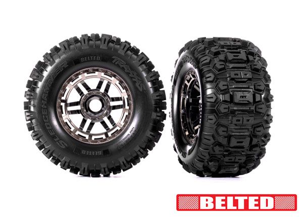 8979A Traxxas Premount 2.8" Black Chrome & Sledgehammer® Belted