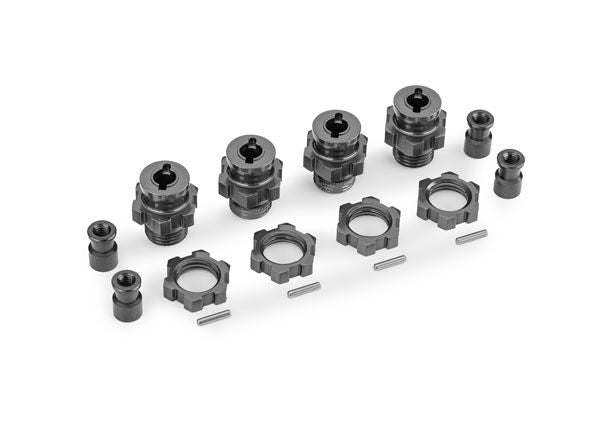 9086-GRAY Traxxas Wheel hubs, splined, 17mm, short (gray)(for #9080)