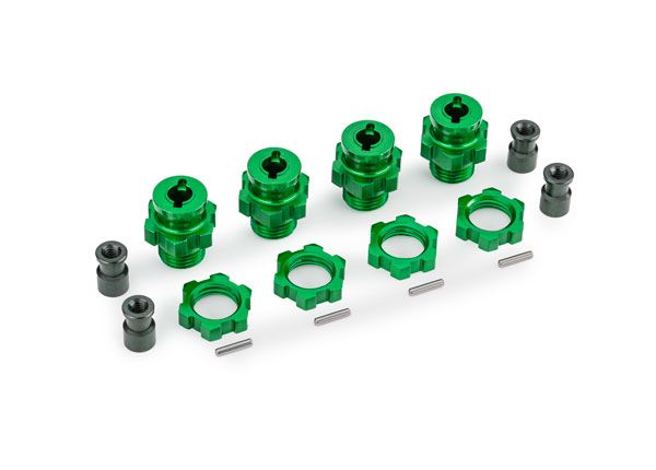 9086-GRN Traxxas Wheel hubs, splined, 17mm, short (green)(for #9080)