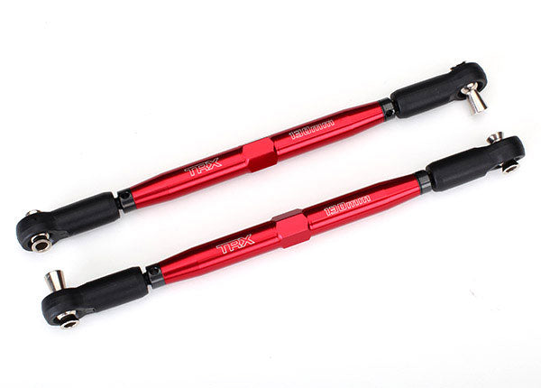 7748R Traxxas Toe links, X-Maxx (TUBOS anodizados en rojo, aluminio 7075-T6, 