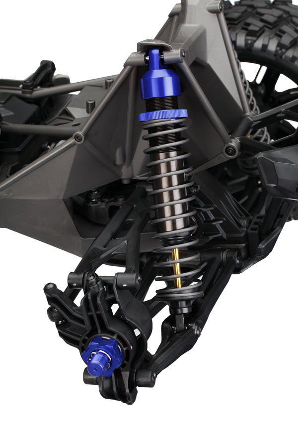 7767 Spring retainer (adjuster), blue-anodized aluminum, GTX shocks (4) (assembled with o-ring)