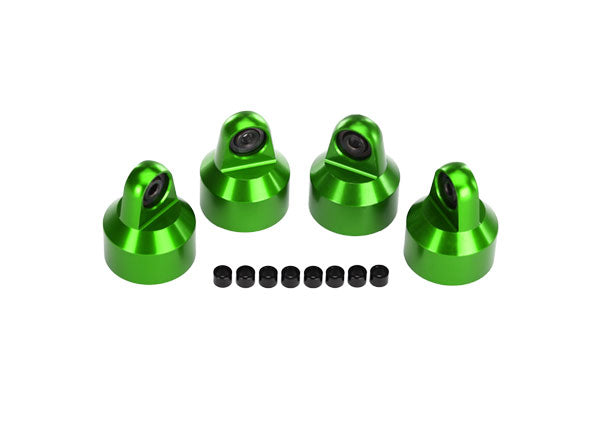 7764G Capuchons d'amortisseur, aluminium (anodisé vert), amortisseurs GTX (4)/entretoises (8) 