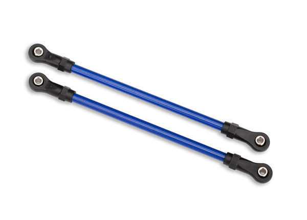 8142X Liens de suspension, arrière supérieur, bleus (2) (5 x 115 mm, acier peint par poudrage) (assemblés avec des billes creuses) (à utiliser avec le kit de levage à bras long TRX-4® n° 8140X)