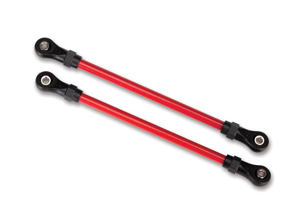 8143R  Suspension links, front lower, red (2) (5x104mm, powder coated steel) (assembled with hollow balls) (for use with #8140R TRX-4® Long Arm Lift Kit)