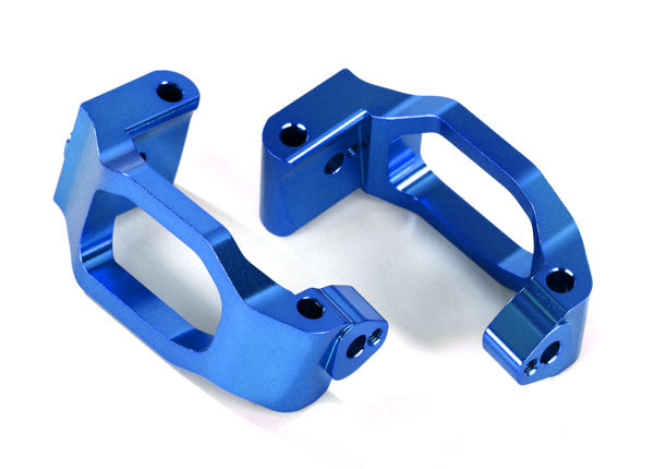 8932X Caster blocks (c-hubs), 6061-T6 aluminum (blue-anodized), left & right/ 4x22mm pin (4)/ 3x6mm BCS (4)/ retainers (4)