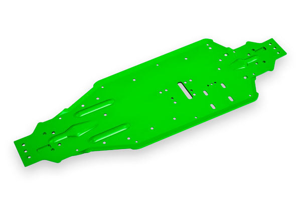 Chasis Traxxas 9522G, trineo, aluminio (anodizado en verde)