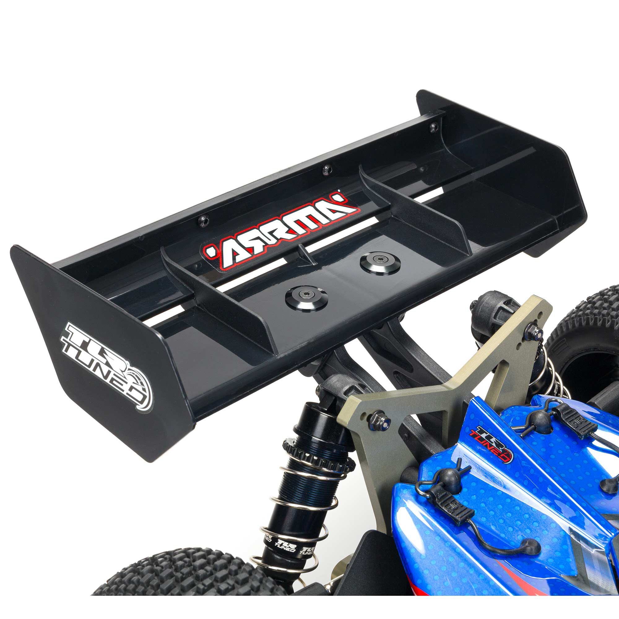 ARA8406 1/8 TLR Tuned TYPHON 6S 4WD BLX Buggy RTR, Red/Blue