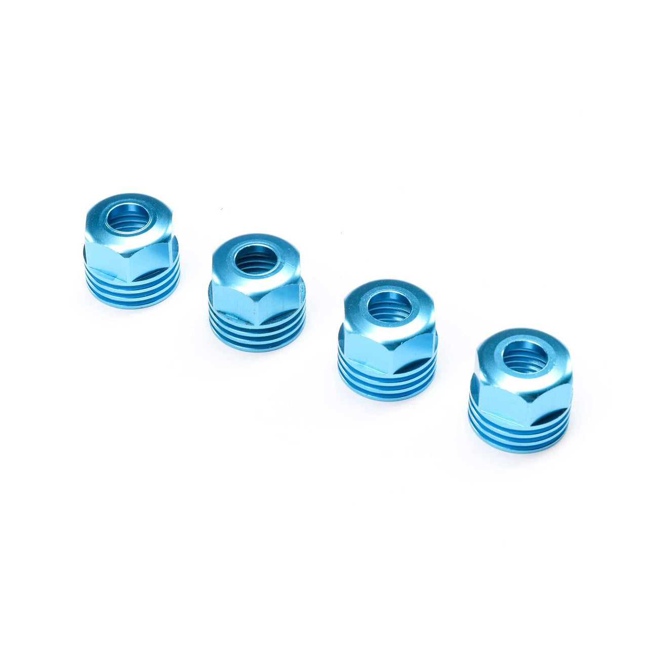 LOS253032 Capuchons d'amortisseur inférieurs, aluminium, bleu roi (4) : SBR 2.0 