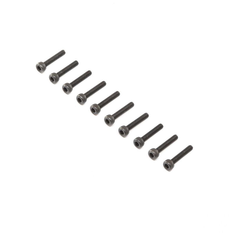 LOS255009 Cap Head Screws, Steel, Black Oxide, M3 x 16mm (10)