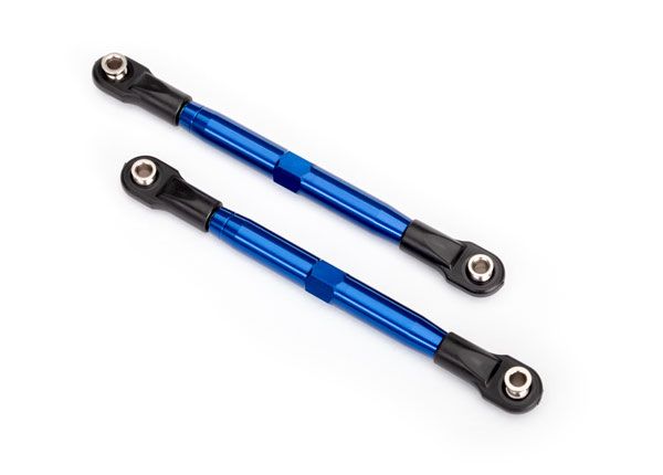 6742X Traxxas Toe Links 87mm,Front/Rear - Blue Aluminum