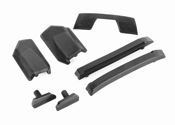 9510 Traxxas Kit de renfort de carrosserie, noir/patins de protection (toit) (convient au #9