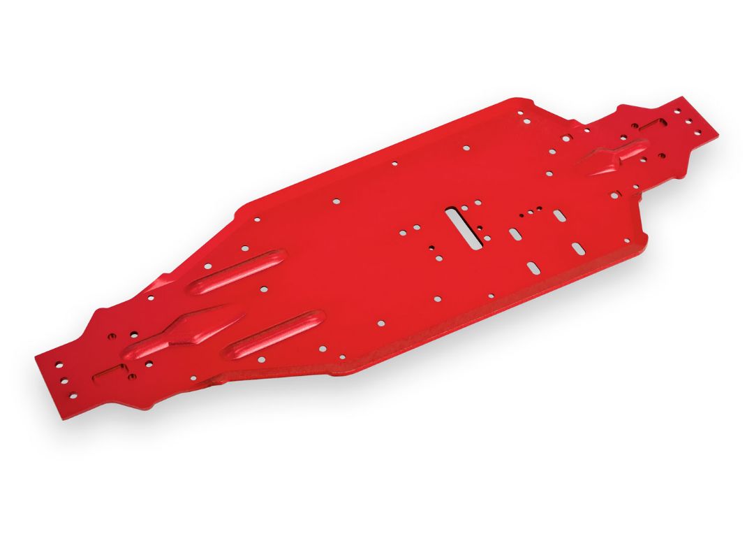 9522R Chasis Traxxas, trineo, aluminio (anodizado rojo)