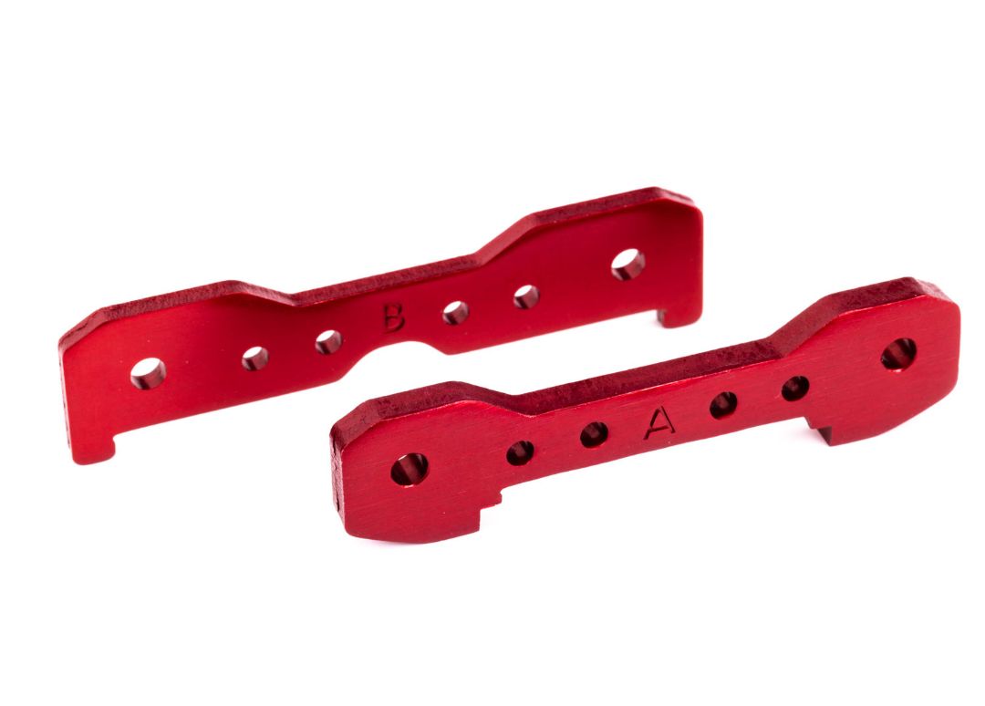 9527R Barras de unión Traxxas, delanteras, aluminio (anodizado rojo)