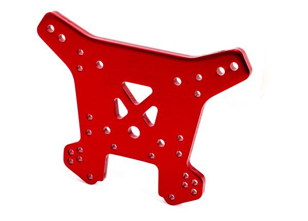 9538R Traxxas Torre de choque, trasera, aluminio 6061-T6 (anodizado en rojo) 