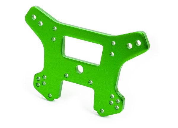 9539G Traxxas Torre de choque, delantera, aluminio 6061-T6 (anodizado en verde) 